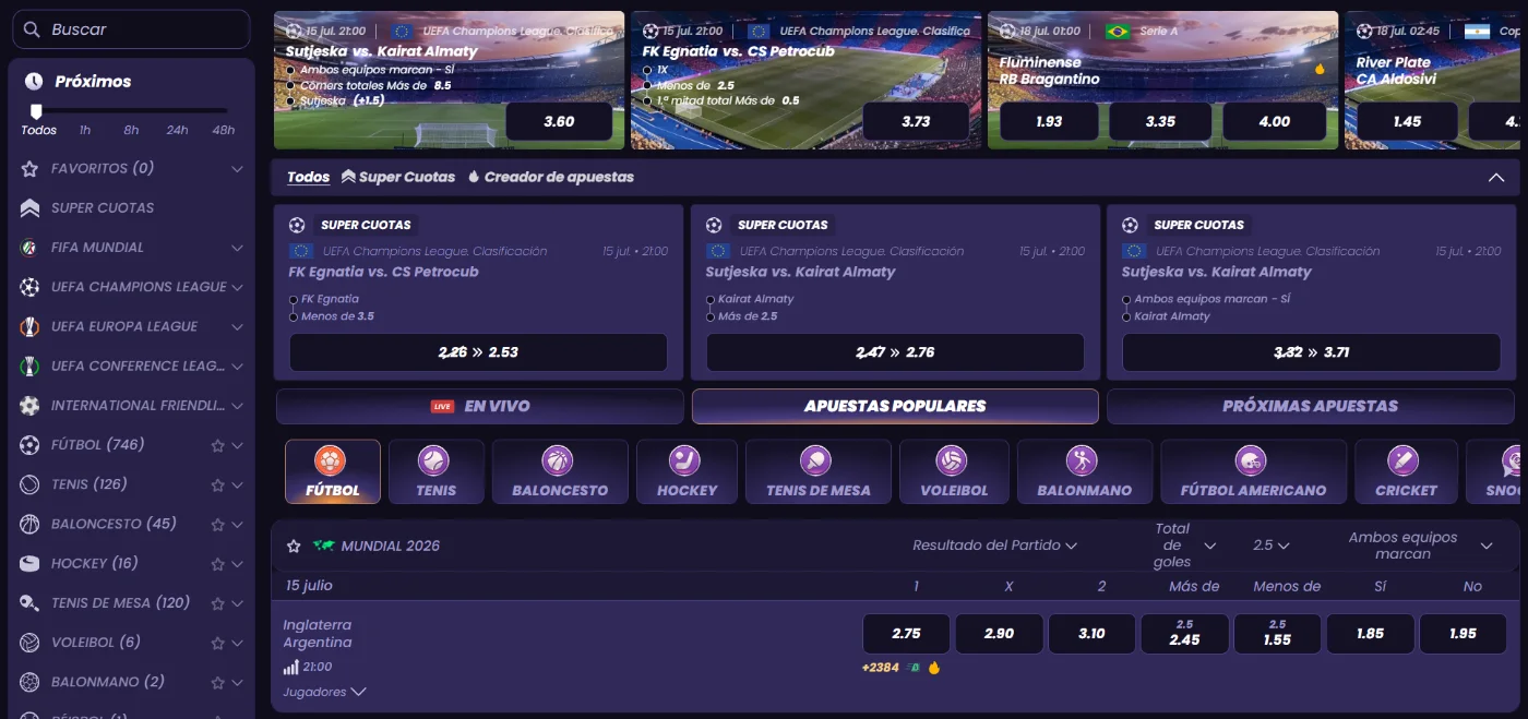 FunBet Casino Apuestas Deportivas en Vivo FunBet Casino plataforma de apuestas deportivas con partidos, cuotas y mercados